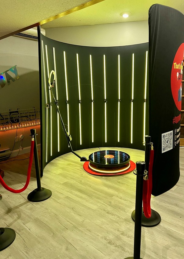 360 photo booth wedding rental